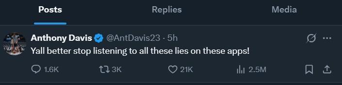 星空体育app下载-浓眉发文驳斥Shams报道：你们最好别听信这些谣言！